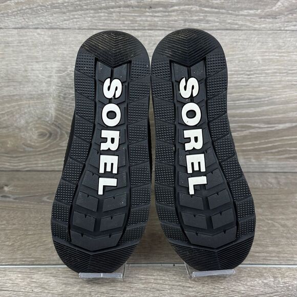 Sorel Whitney II Short Lace Warm Waterproof Little Girl Sz 3 Black Snow Boots - Picture 7 of 12